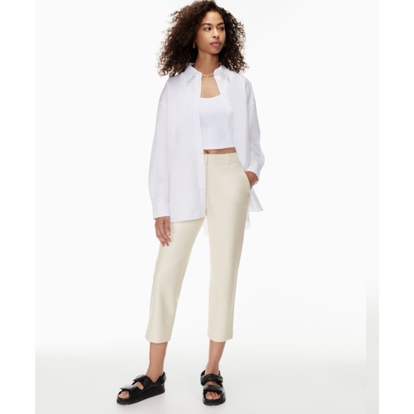 🌟Host Pick🌟Babaton Command Cropped Pant Cropped Vegan Leather Pants Size 14 - Picture 1 of 8